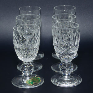 Waterford Crystal Colleen pattern set of 6 Liqueur glasses