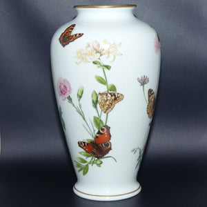 Franklin Porcelain | The Country Garden Butterfly vase by John Wilkinson