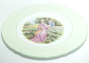 Shelley England Courting Scene Cameo plate | Green border
