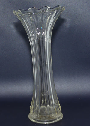 Crown Crystal Glass Lily Vase | Clear | 24cm tall