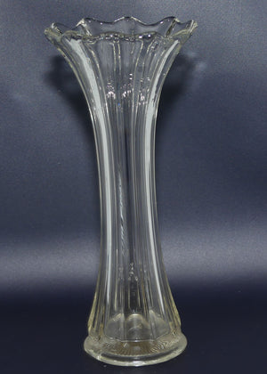 Crown Crystal Glass Lily Vase | Clear | 24cm tall