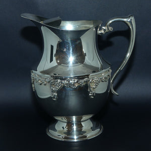 Crusader Plate Grape and Vine motif Silver Plated ice water jug