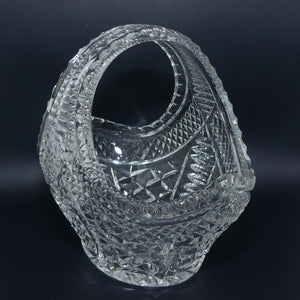Unusual Multi facetted design Crystal basket