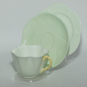 Shelley Dainty shape Sage Green and Buttercup handle trio | Pattern 13567/53