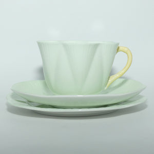 Shelley Dainty shape Sage Green and Buttercup handle trio | Pattern 13567/53