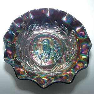 Australian Carnival Glass | Dark Kingfisher Master bowl | Rd 4184