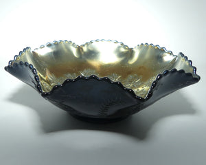 Australian Carnival Glass | Dark Magpie Master bowl