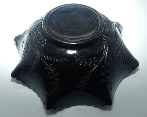 Australian Carnival Glass | Dark Magpie Master bowl