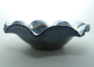 Australian Carnival Glass | Dark Magpie nappy bowl 