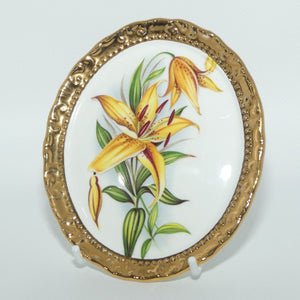 Paragon Bone China Floral wall Plaque | Yellow Day Lily