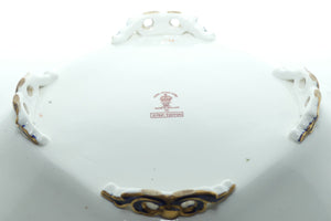 Royal Crown Derby Old Imari 1128 diamond shape acorn handled dish with tiny feet | Larger | c.1927 | #2