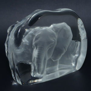 Cristal d'Arques Elephant Plaque paperweight