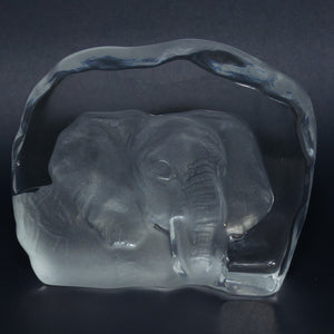 Cristal d'Arques Elephant Plaque paperweight