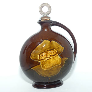 Royal Doulton Kingsware flask | Falstaff | Green tone | Dewars