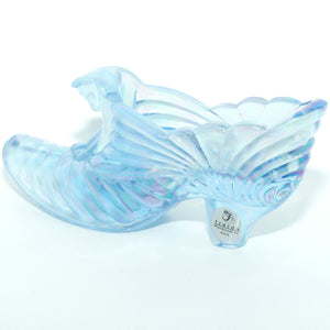 Fenton 1990 vintage Pale Blue Carnival Glass Cat slipper