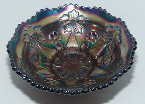 Fenton Amethyst Carnival Little Flowers bowl | 14cm