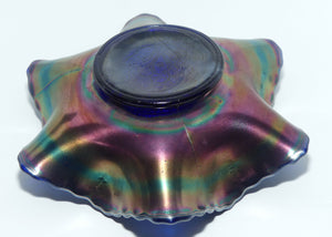 Fenton Blue Carnival Glass Persian Medallion bowl | 15cm+