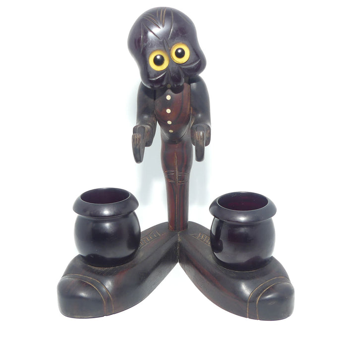 English Made Vintage Novelty Ebony Desk stand or Pipe stand