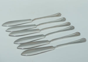 Rodd EPNS A1 Silver Plated set of 6 Fish Slices | Fish Eaters