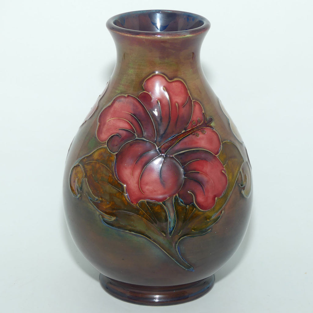 Walter Moorcroft Flambe Hibiscus 7/7 vase | c.1988