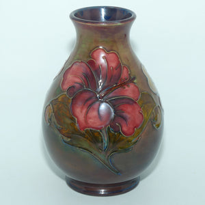 Walter Moorcroft Flambe Hibiscus 7/7 vase | c.1988