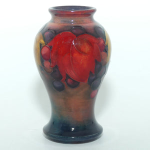 William Moorcroft Flambe Leaves and Fruit miniature vase