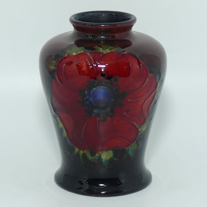 Walter Moorcroft Flambe Anemone conical miniature vase