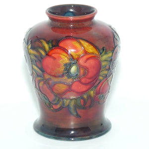 Walter Moorcroft Flambe Anemone footed vase