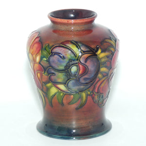 Walter Moorcroft Flambe Anemone footed vase