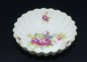 Shelley Fluted shape Floral pattern pin dish | Green trim
