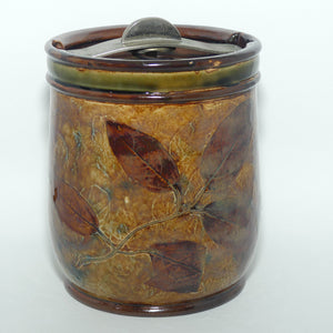 Royal Doulton Lambeth Natural Foliage tobacco jar X8531