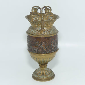 Antique French Bronze and finely Cast Brass cabinet vase