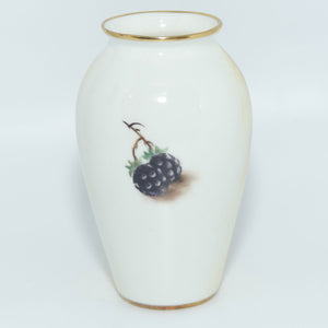 Royal Worcester hand painted fruit miniature vase | PM Platt | G461