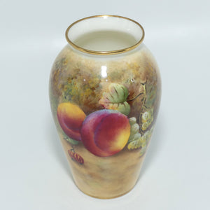 Royal Worcester hand painted fruit miniature vase | PM Platt | G461
