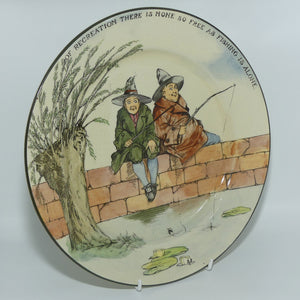 Royal Doulton Gallant Fishers plate | 26.5cm | Of Recreation there is none so free as fishing is alone