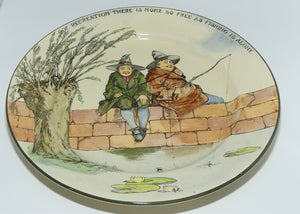 Royal Doulton Gallant Fishers plate | 26.5cm | Of Recreation there is none so free as fishing is alone