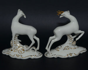 Royal Dux pair of figures | Deer and Doe