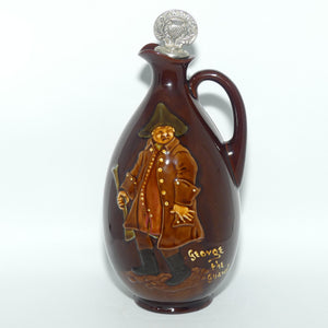 Royal Doulton Kingsware flask | George the Guard + Stopper | Dewars