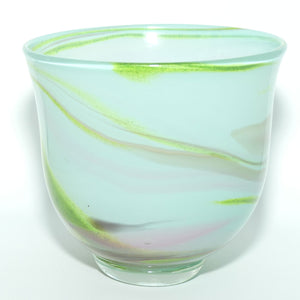 Melting Pot Glass Studio | Gerry Reilly WA | Blue, Pink and Green swirl vase