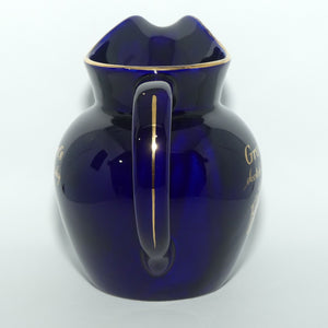 Wade Regicor Grants Scotch Whisky water jug | Dark Blue and Gold