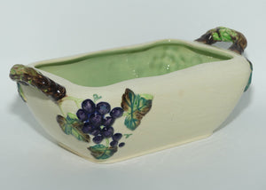 Unusual Carlton Ware Grape pattern Rectangular twin handle bowl