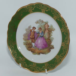Limoges Veritable Porcelain d'Art Courting plate | 19cm | Green