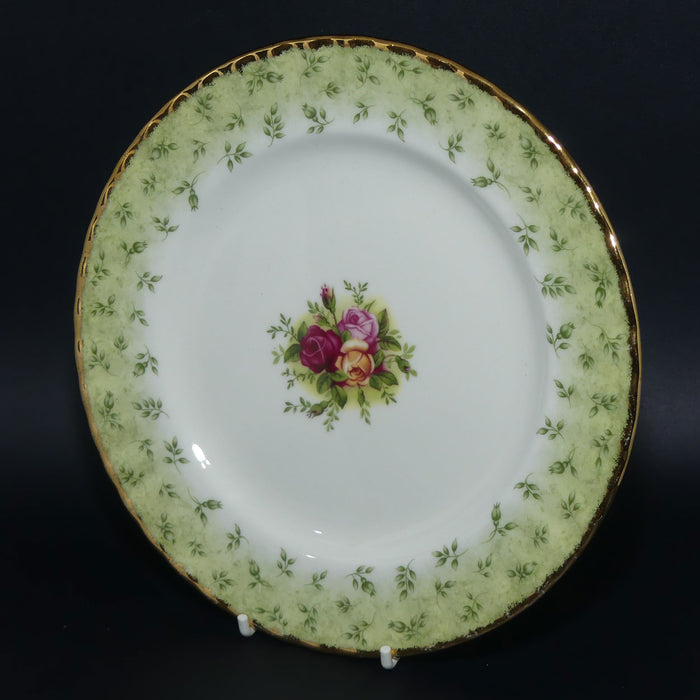 Royal Albert Old Country Roses | Green Border plate | 20.5cms
