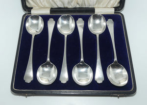 Hardy Brothers Silver Plate | set of 6 Soup Spoons | boxed