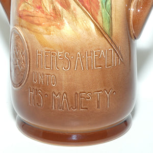 Royal Doulton Aerographed Brown Here's a Health Unto his Majesty double handled vase D5719 | #1