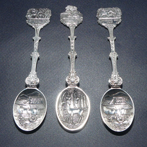 Dutch Silver Plated collection of 3 Souvenir Spoons