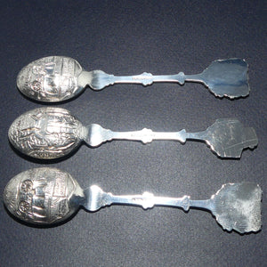 Dutch Silver Plated collection of 3 Souvenir Spoons
