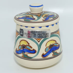 Honiton Pottery Stylised Floral lidded honey pot