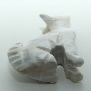 Small Carved Onyx Howling Wolf figure