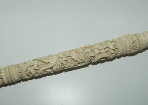 Chinese Extensively Carved Ivory Ceremonial walking stick | Dragon motif